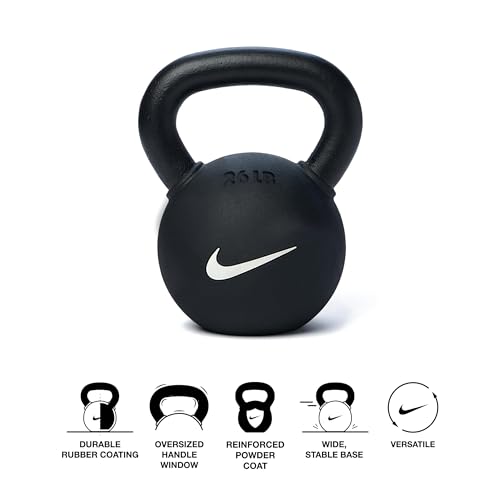 Nike Rubber Coated Kettlebell 26 lbs - Durable Strength Training Equipment