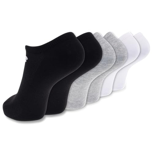 Unisex Performance Flat Knit No Show Socks - Medium Gray Assorted 6 Pairs