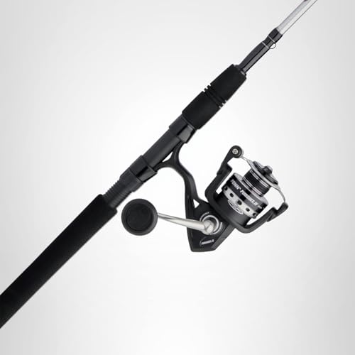 PENN 7’ Pursuit IV 2-Piece Fishing Rod and Reel (Size 4000) Inshore Spinning Combos, 7’, 1 Graphite Composite Fishing Rod with 5 Reel, Durable and Lightweight, Black/Silver