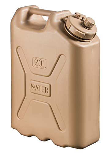 Portable Military Style 5-Gallon Water Jug with Handle - Sand