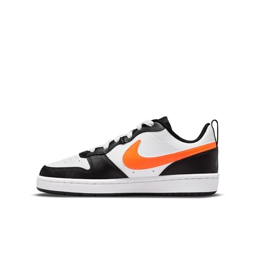 Nike Boys' Court Borough Low 2 PSV Trainers - White/Orange/Black, Big Kid 6