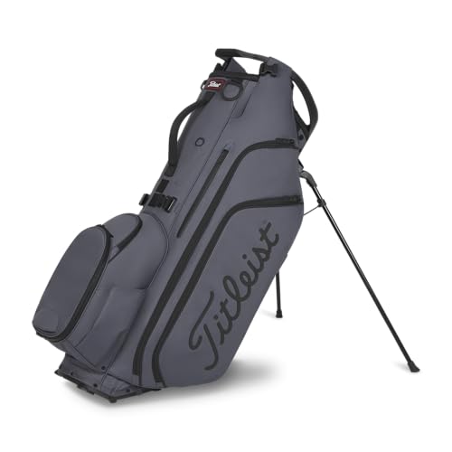 Graphite/Black Titleist Hybrid 14 Golf Bag - Cart Compatible, Improved Storage