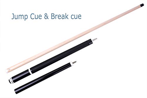 Heavy 3-Piece Jump Break Cue 28oz with Black Finish - Billiard Cue for Pool & Snooker