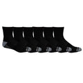 Columbia Men's Quarter Cushioned Arch Support Socks Black & Columbia Grey 6-Pack