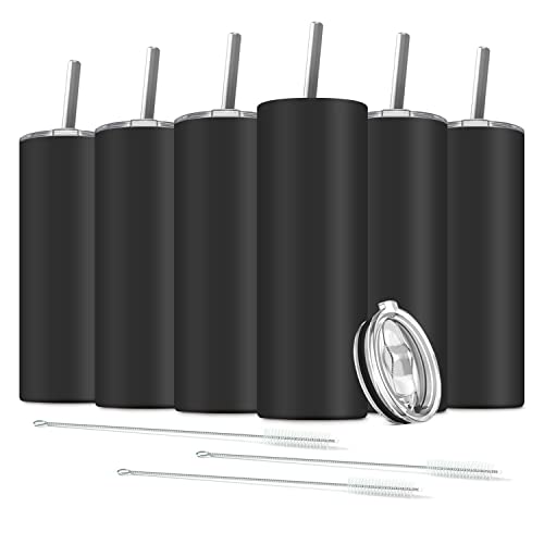 Deitybless 20 oz Stainless Steel Double Insulated Travel Mug with 6 Straws & Cleaning Brushes