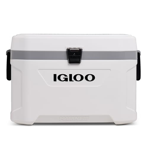 Igloo 54 Qt Marine Cooler Insulated Ice Chest for Fishing Camping Boating