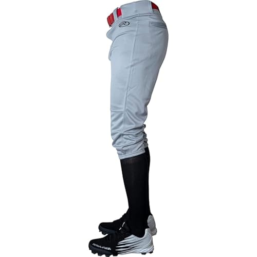 Men's Baseball Pants - Launch Series Knicker Fit, Solid Color, Medium Grey