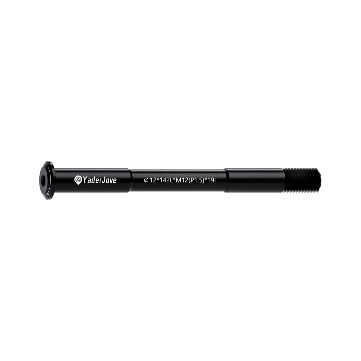 YaderJove Bicycle Thru Axle Adapter - Bike Hub Thru-axle for Bike Forks and Rear Shock, Thread Pitch: 1.5mm, Length: 12mm x117/120/121/123/126/128/130/135/142/157/162/165/168/171/175/177/181mm