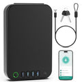 Biometric Gun Safe with APP & Keypad - Portable Pistol Lock Box, Appliance Pull Variation