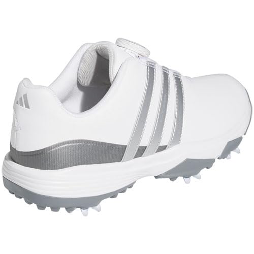 Kids adidas Tour360 24 Boa Golf Shoes 6.5 Big Kid White/Silver Metallic/Iron Metallic