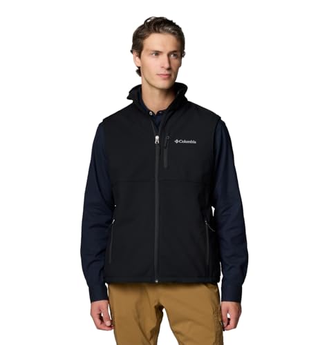 Large Black Columbia Ascender II Softshell Vest - Men's Performance Outerwear