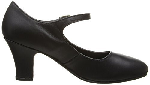 Women's Character Shoe - Manhattan Style, Black, Size 4, Non-Slip Heel