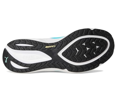 PUMA Men's Electrify Nitro 4 Running Shoes - White Mint Melt Blue 11