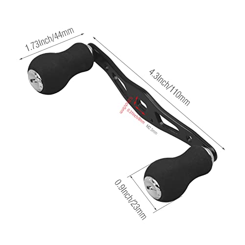 Fishing Reel Handle Replacement 4.3 inch Rocker with EVA Grip for Abu Daiwa
