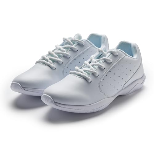 Rebel Athletic Rise White Cheer Shoes - Size 8, Stable Cushion Support