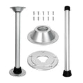 29 Inch Marine Aluminum RV & Boat Table Pedestal - Silver, Heavy-Duty Support