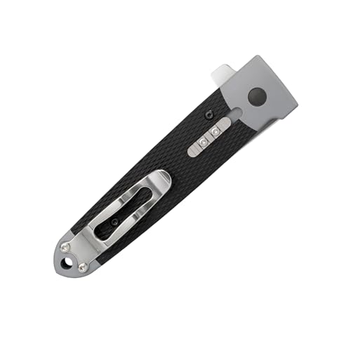 Razor-Sharp Folding Knife with Tanto Blade, Locking Spring Leaf Lock, Griv-Ex Handle