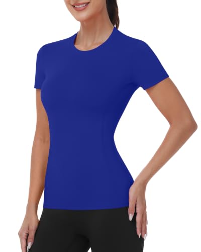 Women’s Compression Shirt Short Sleeve Athletic Workout Top - Moisture Wicking, Quick Dry, UPF 50+