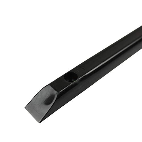 Black Skateboard Rails for Old School Decks - Plastic with Mounting Screws, Black