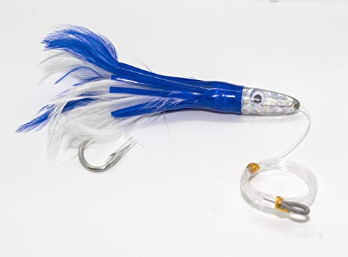 6 Pack Offshore Tuna Lures Set - Rigged Feather Fishing Tackle