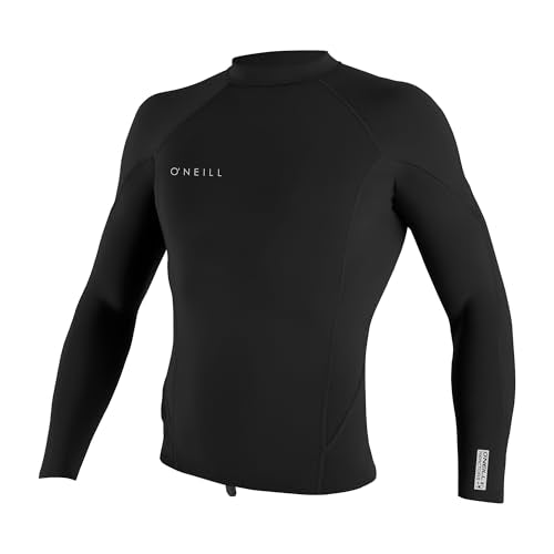 O'NEILL Men's Reactor-2 1.5mm Long Sleeve Wetsuit Top - Black / Medium