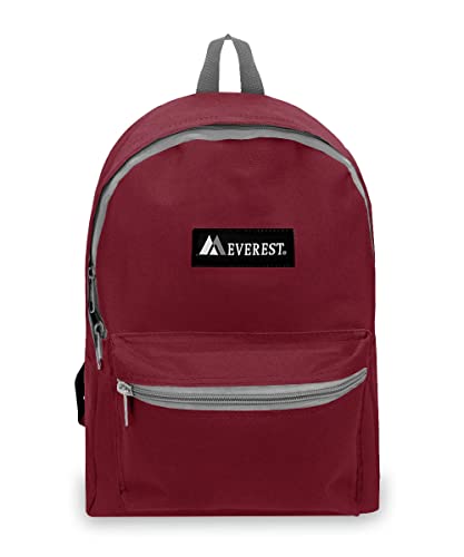 Everest 1045K Basic Backpack - 15 Inch Burgundy for Work & Travel