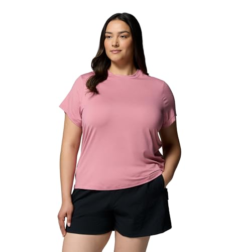 Columbia Women's Parsons Point Short Sleeve Logo Tee - Medium Rosette Heather