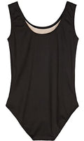Girls Dance Leotard Bodysuit for Ballet Gymnastics Toddler & Kids Black - 6-7 Years