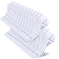 Mens Ankle Socks 12 Pairs Athletic Casual Low Cut Short Socks - White 6-11