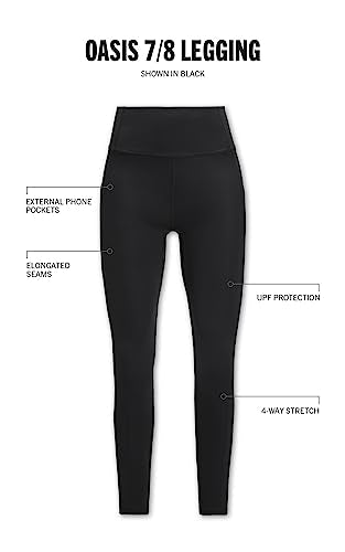 Women's High-Waisted Leggings - Oasis PureLuxe, Medium Black