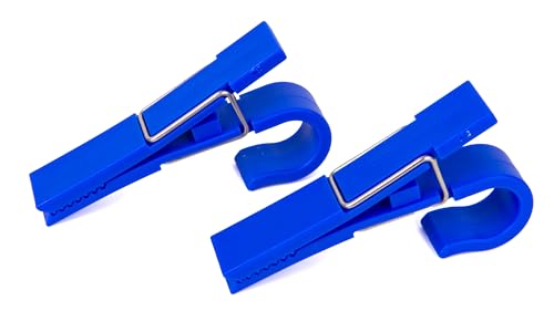 2-Pack Marine Utility Clips Blue - Secure Boat Gear & Accessories