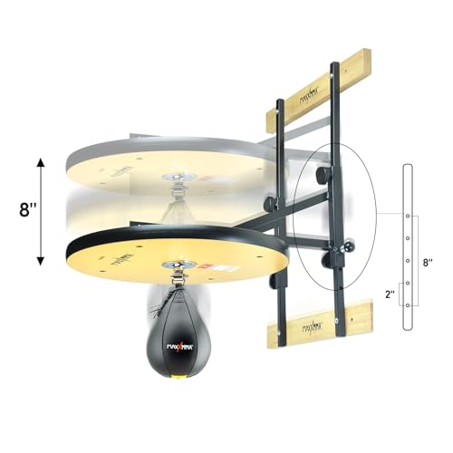 MaxxMMA Black Speed Bag Platform Kit with Adjustable Height Boxing Equipment