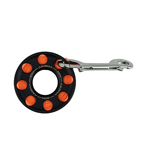 Surface Marker Buoy for Diving & Snorkeling - 20M/65FT Spool, Bright Orange