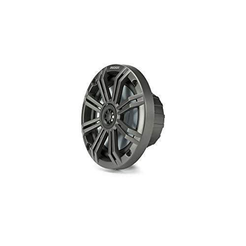KICKER KM65 6.5-Inch Marine Coaxial Speakers with 3/4-Inch Tweeters, UV-Resistant, Charcoal & White Grilles