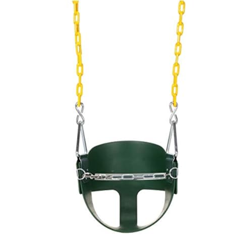 Toddler Swing Seat Half Bucket Outdoor Playground Swing Green