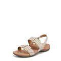 Women's Orthopedic Slingbacks with Adjustable Strap - Oatmeal Beige Synthetic