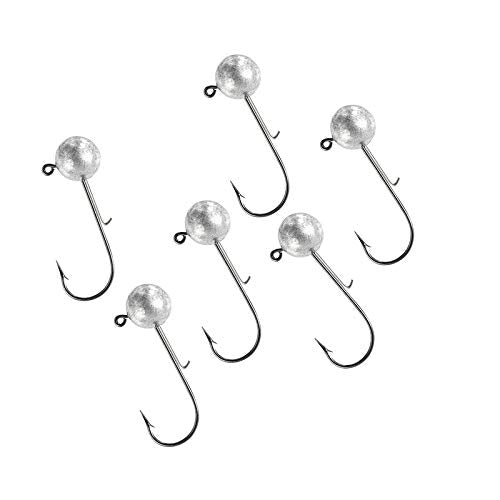 1/8oz Round Jig Heads Set - Saltwater & Freshwater Fishing Hooks Pack of 10