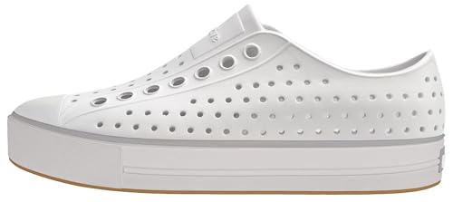 Native Shoes Unisex Jefferson Arc Wanderfoam Sneakers - Shell White & Whisper White, US 7 Women / US 5 Men