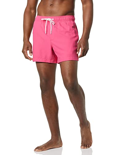 Men's 5-Inch & 7-Inch Quick-Dry Swim Trunks - Lightweight & Breathable, Hot Pink, Small