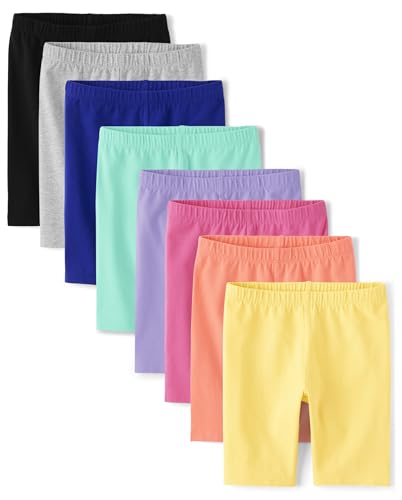 Children's Place Girls Solid Bike Shorts Large Multi Color 8 - Kids Activewear
