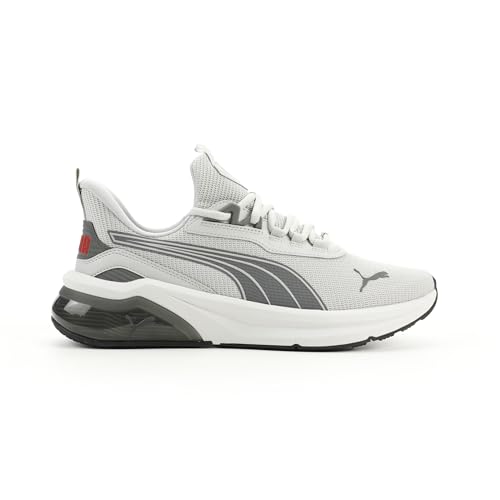 Puma Men's Seeker Shoes - Light Gray & Dark Gray, Size 9.5, All Time Red