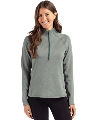 Women's Eco Fleece Half Zip Pullover - Small Hunter Heather