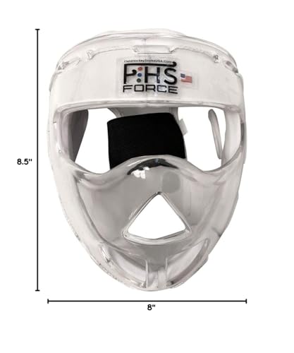 Senior White Field Hockey Face Mask - Transparent Penalty Corner Protection