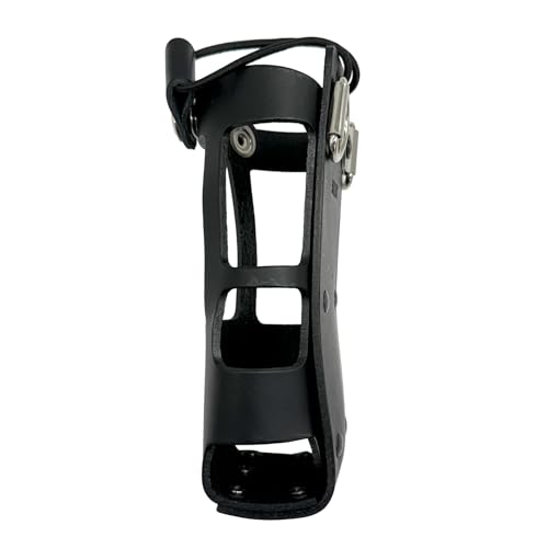 Boston Leather Firefighter Radio Holder Bundle Black - Anti-Sway & Strap