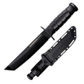 Cold Steel Leatherneck Tanto Fixed Blade Knife with D2 Steel, 7" Blade, Tactical Military-Style Knife with Sheath