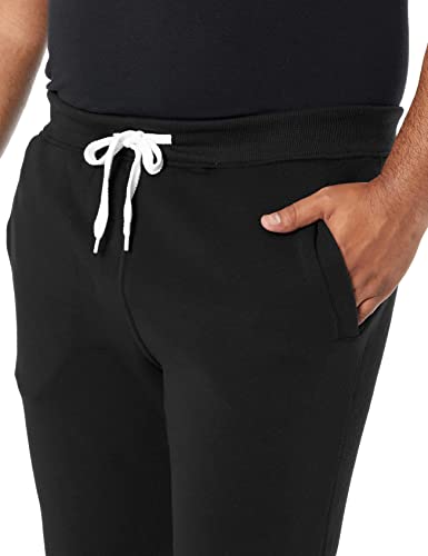 Men's Fleece Jogger Pants Large Black - 2 Pack, Relaxed Fit, Comfortable