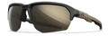 Ballistic Safety Glasses with Mirror Finish - Matte Black & Tan Frame, Non-Polarized