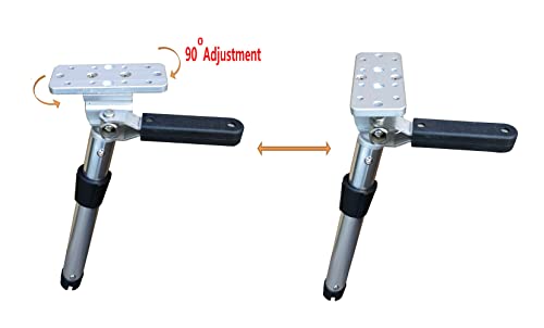 Brocraft Marine Aluminum Adjustable Grill Mount for Boat BBQ & Rod Holders