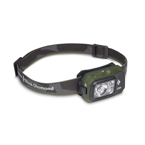 Dark Olive BLACK DIAMOND Storm 400 Headlamp - Waterproof, Compact, 400 Lumens