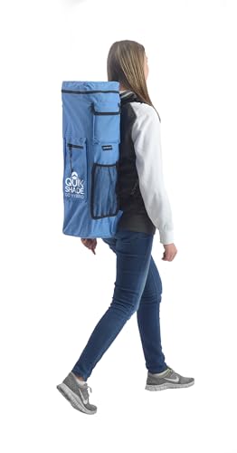 Quik Shade Go Hybrid 6x6 ft Pop-Up Canopy Backpack - Sun & UV Protection, Regatta Blue